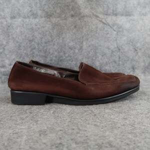 Aerosoles Shoes Womens 10 Loafers Slip On Brown Leather Lip Gloss Comfort Casual